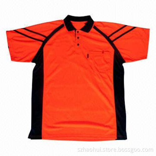 Hivis Men's Polo Shirt with Contrast Panel